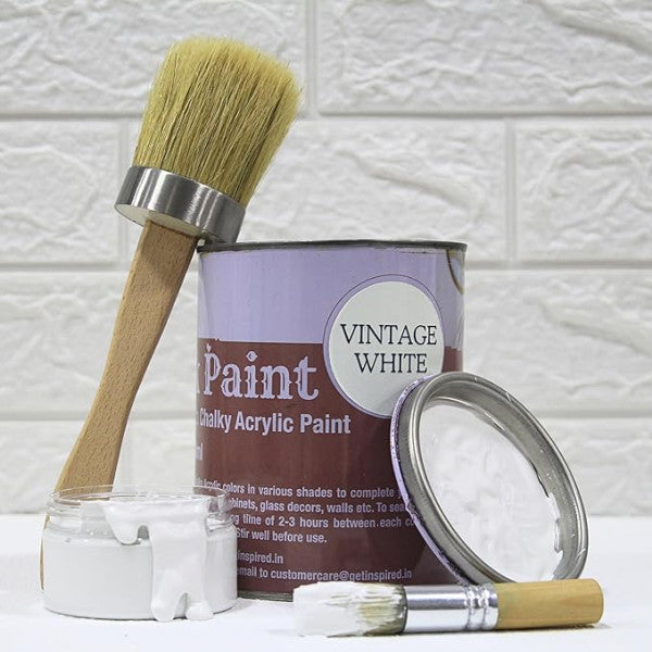 Vintage White 1000ml chalk paint By Get Inspired