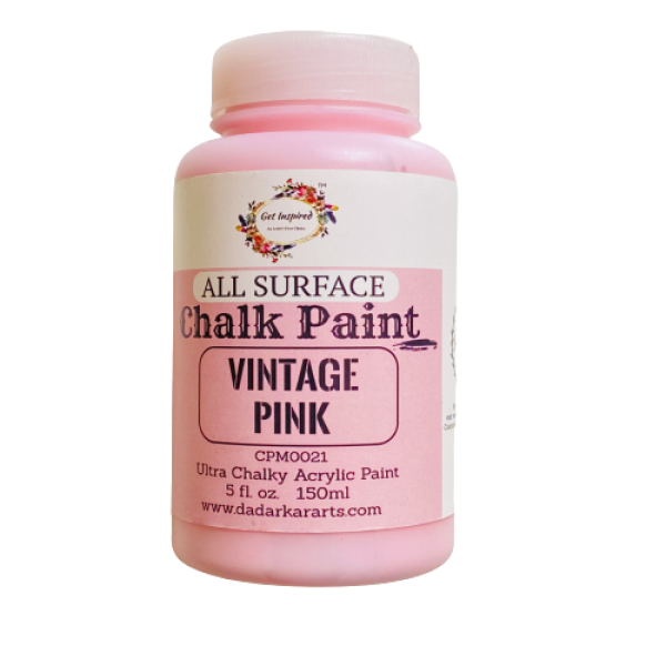 Vintage Pink All surface Ultra Chalky Chalk Paints By Get Inspired 150ml