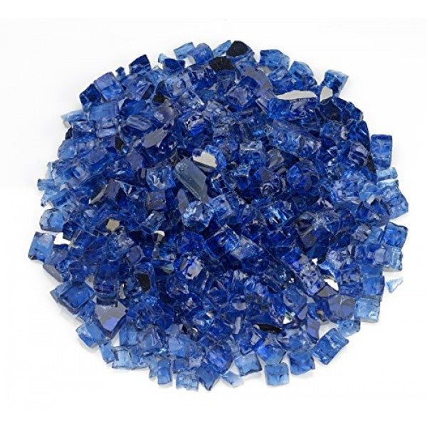 Sapphire Blue Reflective Fire Glass with Fire Pit and Resin art(2Kg)
