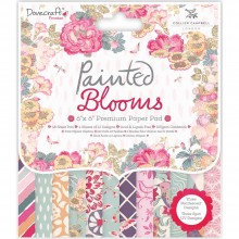Painted Blooms Dovecraft Paper Pad 6"X6" 48/Pkg
