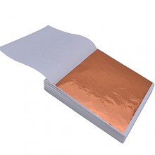 Copper Leaf Sheets 25 Sheets Gilding Gold Foil Paper for Paintings, Arts Crafts, Nail Deco,Furniture 15x15cms