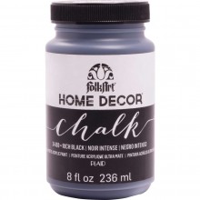 FolkArt Home Decor Chalk Acrylic Paint, 8oz Rich Black