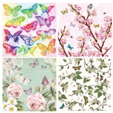 Blossom Rose Tissues 20pcs Pack of Decoupage Tissue Papers By Get Inspired 4designs, 5each