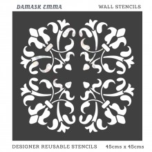 Damask Emma Home Decor Designer Reusable Stencil 45cmsx45cms