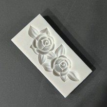 Pair of Roses 4.8x2.5in Silicone Mold