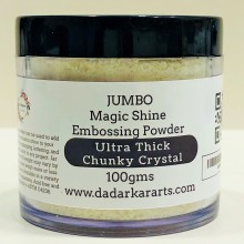 Jumbo Magic Shine Embossing Powder- Ultra Thick Chunky Crystal 100gms Jar