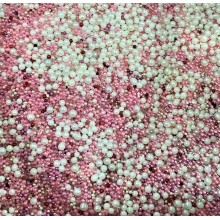Pink Passion Mix Flower Center Pearl Beads fragments-60gms