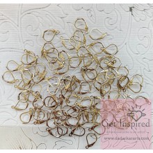Silver Earrings Hooks Metal Charms for jewelry making and DIY jewellery 1.5cmsx1cms Pack of 100