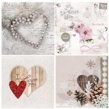 I Love You 20pcs Pack of Decoupage Tissue Papers by Get Inspired 4designs, 5each