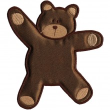 Iron-On Applique Brown Bear Wrights Especially Baby