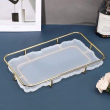 Rectangle Tray Frame for Resin Tray Mold, Geode Agate Platter Mold Serving Board 12.5x7.25inch