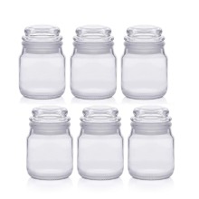 Empty Glass Jar for Candle Making Candle for Diwali & Christmas ,airtight Glass jar for DIY Craft, Candle Making, Hobby, multiuse Pack of 6