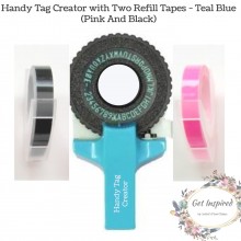 Handy Tag Creator By Get Inspired - Teal Blue with Two Refill Tapes