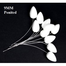 Pointed Styrofoam Buds 9mm Pack of 100