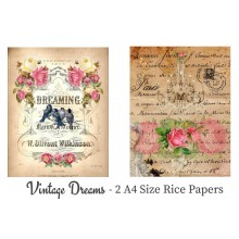 Vintage Dreams Pack of 2 Rice Paper A4 By Get Inspired