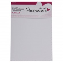 Cards With Envelopes 5"X7" 12/Pkg Scalloped White  By Papermania