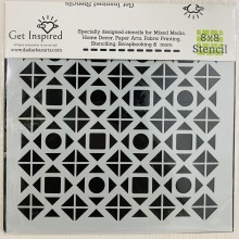 3D shapes 8x8inch High Quality Stencils By Get Inspired Pk/1