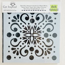 Swirling Dots 8x8inch High Quality Stencils By Get Inspired Pk/1