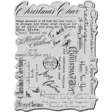 Cling Stamp Christmas Background Stampendous 4"X6"