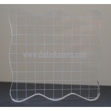 Stamping Acrylic Grid Square Block 10cmsx10cms