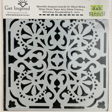 Majolica mosaic 8x8inch High Quality Stencils By Get Inspired Pk/1
