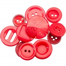 Button Jar 4oz - Red