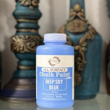 Deep Sky Blue Super Matte Chalk Paint 384ml Jumbo Bottle by Get Inspired