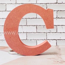 C Jumbo Alphabet MDF 6inch x 5.75inchx1inch Thick and Strong DIY Raw Base By Get Inspired