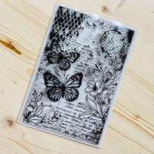butterfly theme clear stamp by get inspired 16x11x3cm