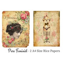 Pure Feminist Pack of 2 Rice Paper A4 By Get Inspired