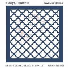 A Royal Window Home Decor Designer Reusable Stencil 35cmsx35cms