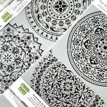 Intricate Mandala Designs Templates 12x12inch High Quality Stencils By Get Inspired Pk/4