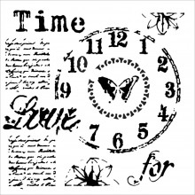 Stencil Crafter's Workshop Template 12"X12" - Time For Love