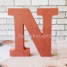N Jumbo Alphabet MDF 6inch x 5.75inchx1inch Thick and Strong DIY Raw Base By Get Inspired