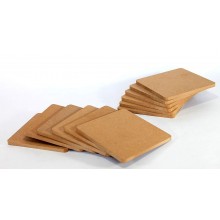 DIY Coasters Set of 8 for DIY Activities MDF 4X4inch (Thickness 3.5mm)