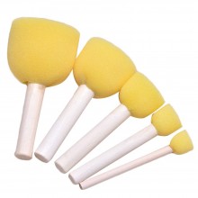 Yellow Sponge Applicator Set of 5, Painting Sponge, Art Crafts Painting Tool, Supplies Painting Stippler Set DIY Painting Tools in 5 Sizes