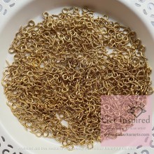 5mm DIY Crafts Screw Eye Pins Hooks Eyelets Screw Threaded Rings metal charms for jewelry Pack of 100gms