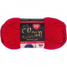 Red -Red Heart With Love Metallic Yarn