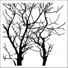 Stencil Crafter's Workshop Template 12"X12" - Branches Reversed