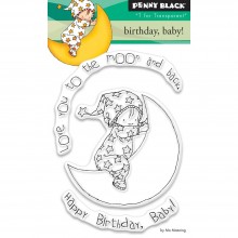Birthday, Baby! Penny Black Clear Stamps 3"X4"