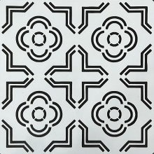 Geometric Tile Home Decor Designer Reusable Stencil 8inchx8inch
