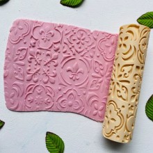 Flower Pattern Texture Roller 9in. Approx for Clay Jewelry Making by Get Inspired