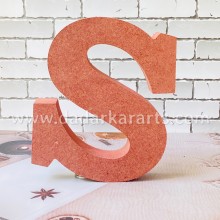 S Jumbo Alphabet MDF 6inch x 5inchx1inch Thick and Strong DIY Raw Base By Get Inspired