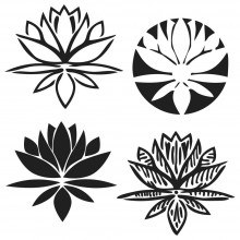 Stencil Crafter's Workshop Template 6"X6" -  LOTUS BLOSSOM