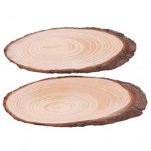 Get Inspired Oval Natural Wood Slices (Natural_15 Inch X 5.5 Inch)