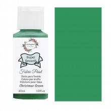 Super Smooth Fabric Paint- Christmas Green 30ml