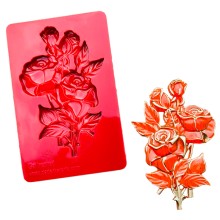 Get inspired Glossy Rose Silicone Mold 5inx3.2in.