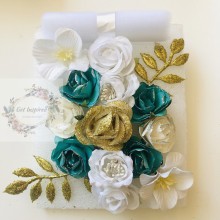 Aquamarine Bloom Flower Cluster by Get Inspired with Princess White Tulle Net Roll