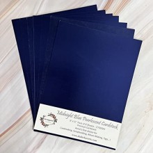 Midnight Blue Pearlescent Cardstock 9"x12" Pack of 8 Sheets 250GSM By Get Inspired