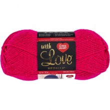 Fuchsia -Red Heart With Love Metallic Yarn